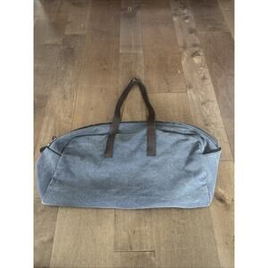 Everlane Twill Weekend Duffle Bag Gray Travel Tote Carryall 21x11”